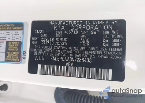 2022 Kia Seltos Lx from USA, damaged, VIN KNDEPCAA8N7288438